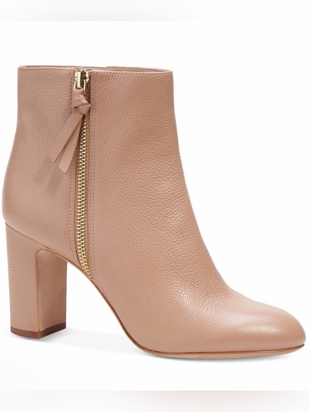 Kate Spade Tan Buttery Calf Leather Zip Ankle Boots